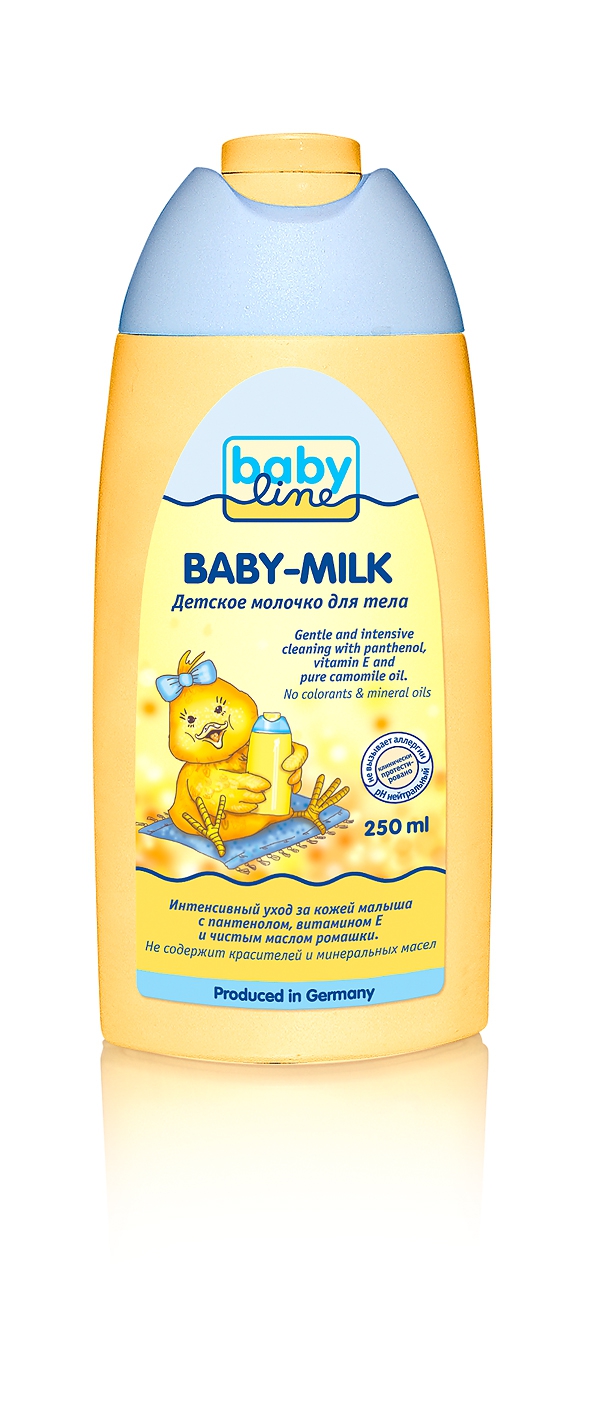BABYLINE детское молочко для тела 250мл без красителей