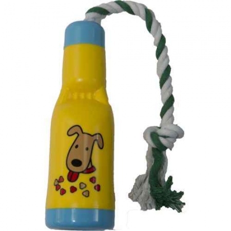 Апорт бутылка-диспенсер для лакомств собак пластик 40см