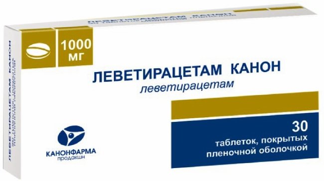 Леветирацетам Канон тб п/о плен 1000 мг N 30