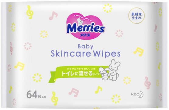 Merries салфетки влажные N 64