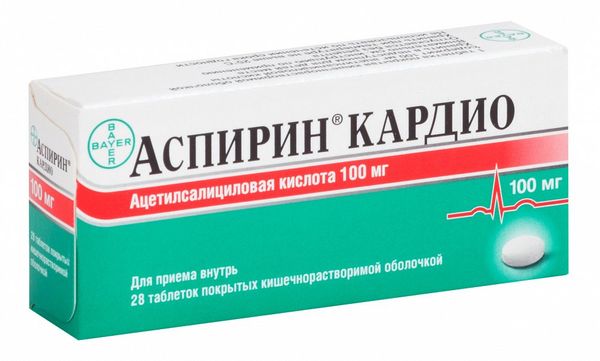 Аспирин Кардио тб п/о кишечнораств 100мг N 28