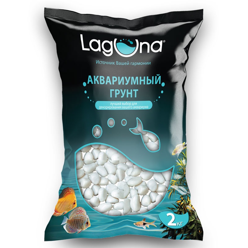 Грунт галька речная белая Laguna 2 кг 20-30мм