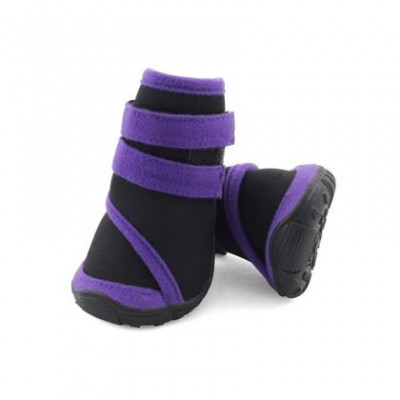 Ботинки неопреновые мягкие для собак фиолетовые Triol на липучках р.xxl