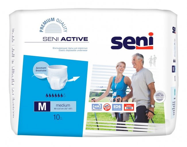 Трусики Seni Active дышащие medium (80-110см) N 10