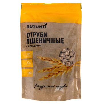 Butunti отруби хрустящие пшеничные с кальцием 100г N 1