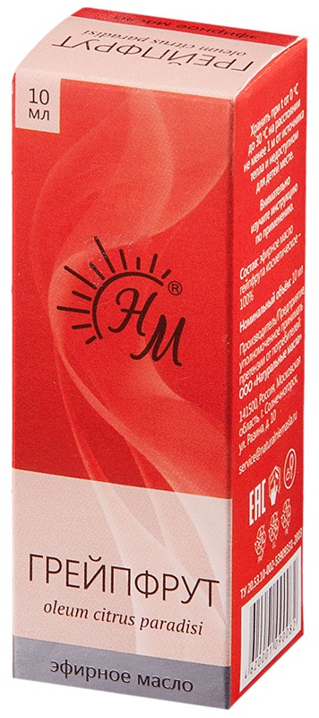 МАСЛО ГРЕЙПФРУТА ЭФИРНОЕ 10МЛ