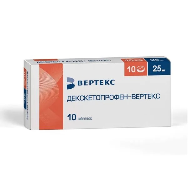 Декскетопрофен тб п/о плен 25 мг N 10