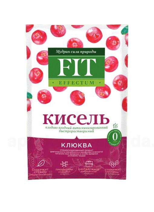 Fit Effectum кисель клюква плодово-ягодный витаминизированный пакет 30г