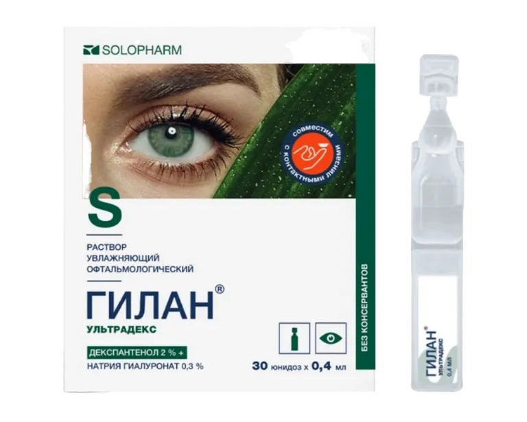 Гилан Ультрадекс р-р офтал увлаж 2%+0.3% тюб-кап 0.4мл N 30