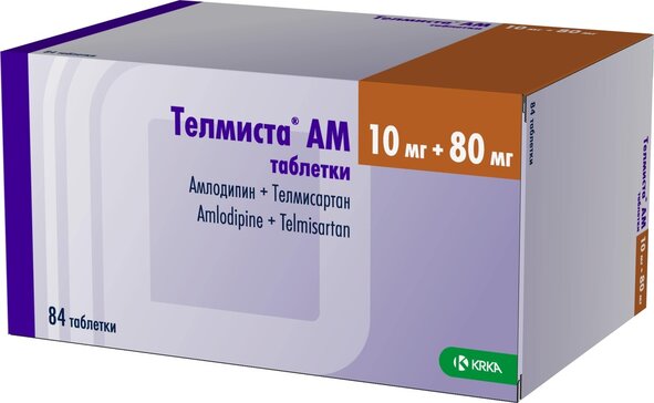 Телмиста АМ тб 10 мг+80 мг N 84