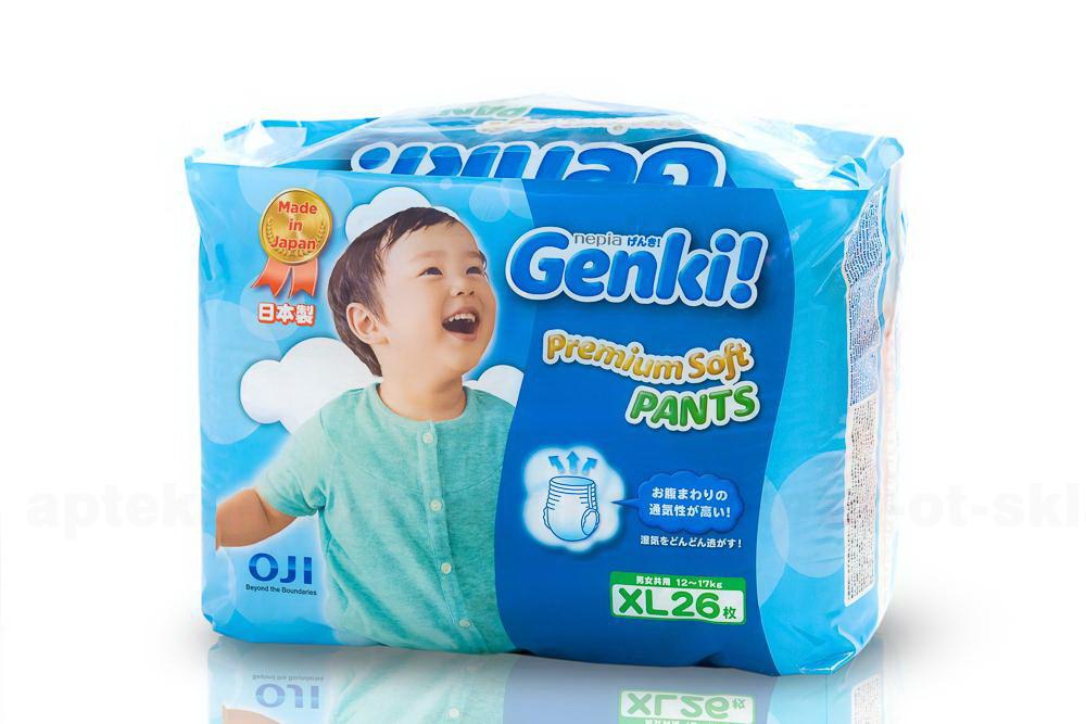 Genki  Premium soft трусики-подгузники р XL (12-17 кг) N 26