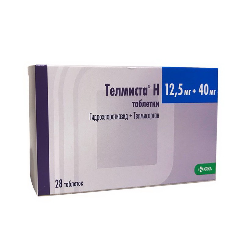 Телмиста Н тб 12,5 мг +40 мг N 28 , описание и инструкция по .