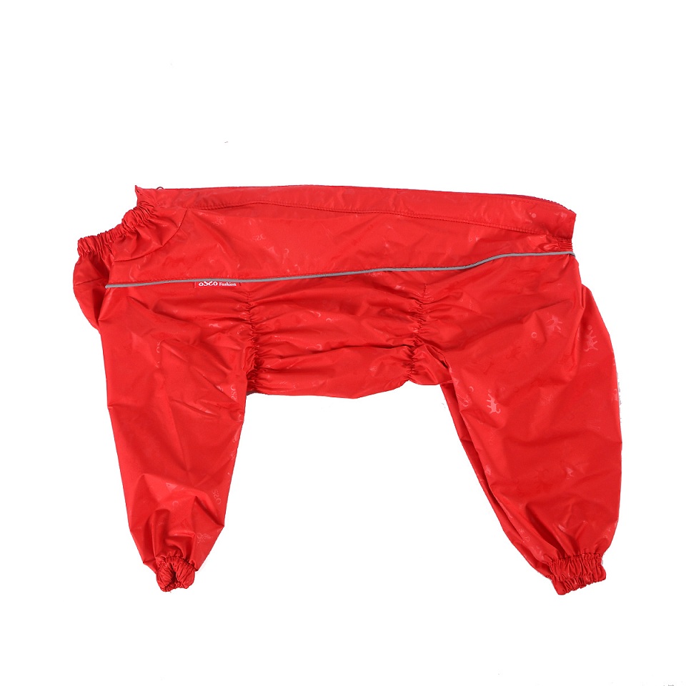 Дождевик для собак девочек красный р.18