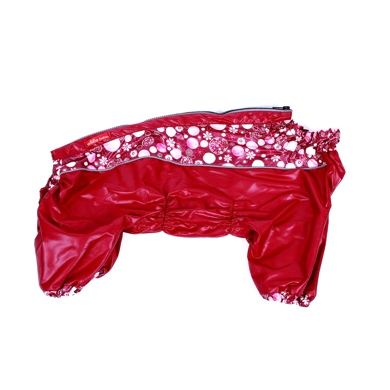 Дождевик для собак девочек красный флис р.8