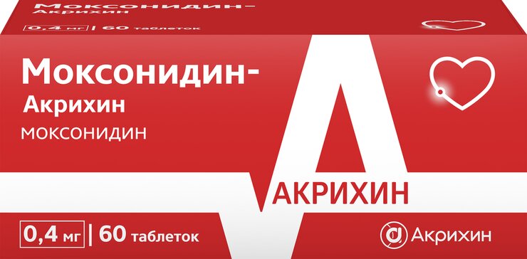 Моксонидин Акрихин тб п/о плен 0,4мг N 60