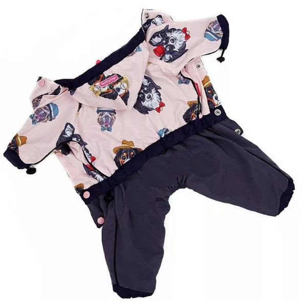 Дождевик для собак девочек розовый мистер пес р.8