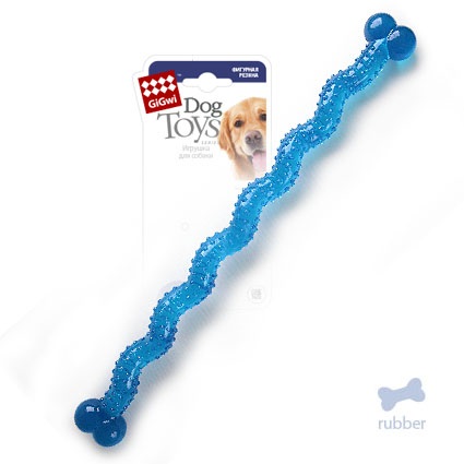 Игрушка косточка для собак Gigwi резина длинная 75249