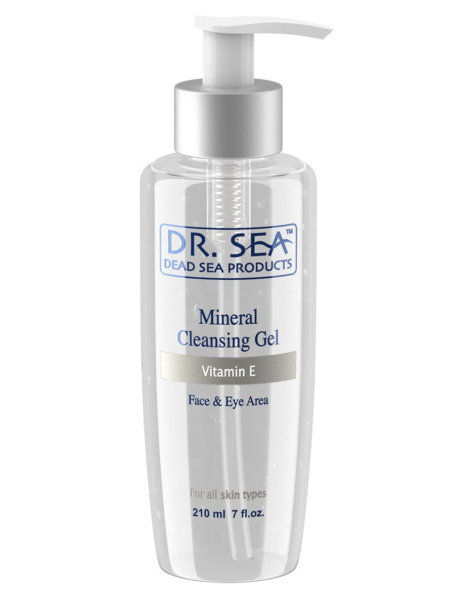 Dr.Sea Очищающий минеральный гель для лица и глаз с витамином Е 210мл