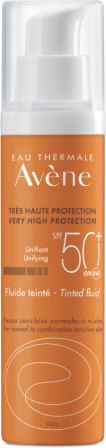 Avene солнцезащитный флюид с тонирующим эффектом 50мл spf-50 для лица/шеи водостойкий