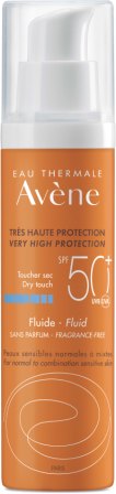Avene солнцезащитный флюид 50мл spf-50 для чувствительной кожи без отдушек