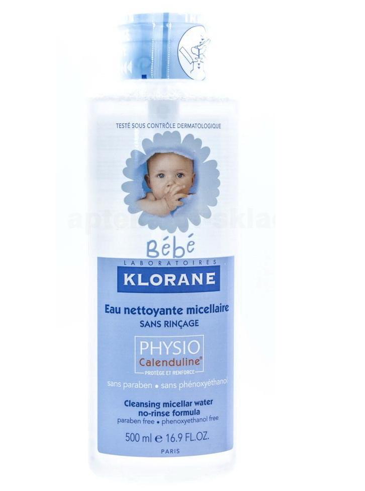 Klorane Bebe детская очищающая вода  с экстрактом календулы 500мл