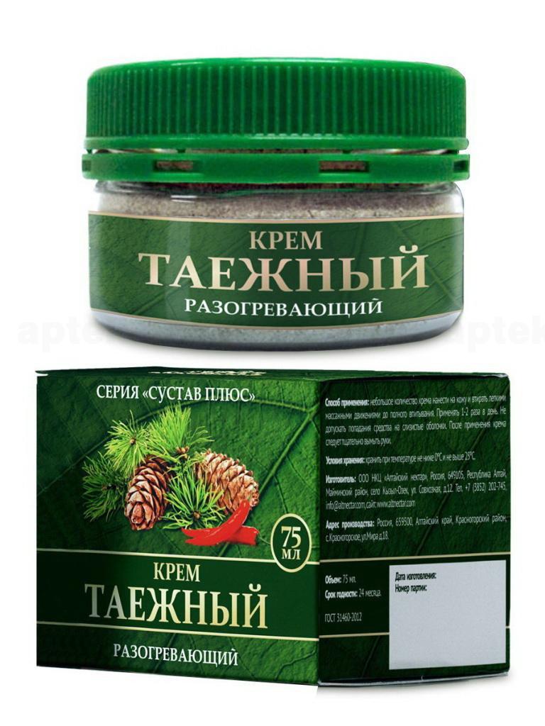 Крем таежный 75мл разогревающий сустав плюс