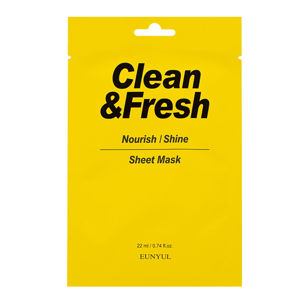 Eunyul Clean и Fresh маска для лица тканевая для питания и сияния кожи 22мл