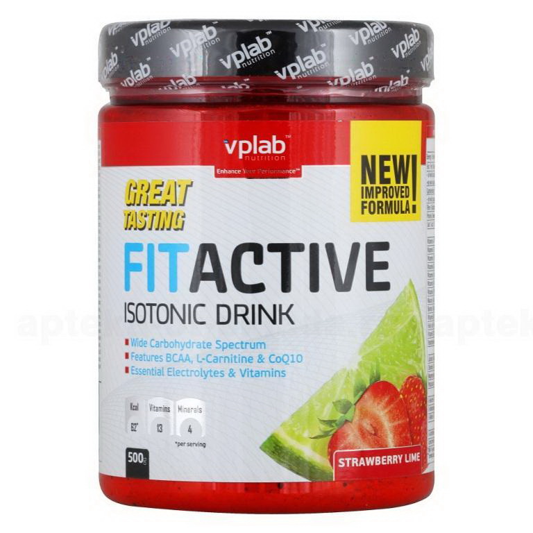 Fit Active Isotonic Drink изотонический напиток порошок 500г клубника-лайм