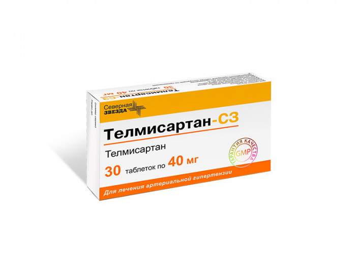 Телмисартан-СЗ тб 40 мг N 30