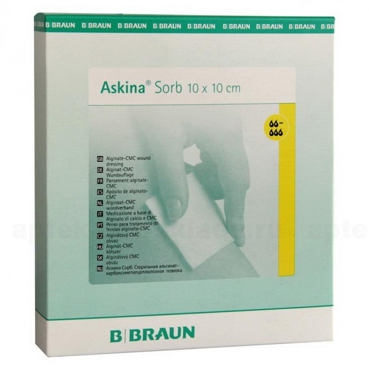 Аскина Сорб стерильная ткань для хирург закрытия ран 10х10см N 15