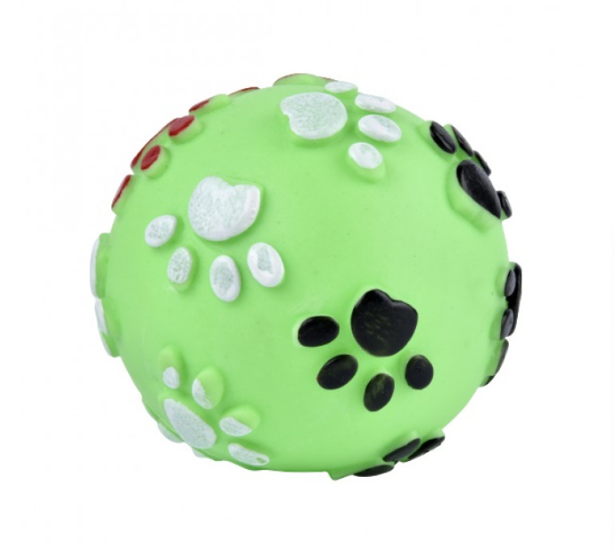 Игрушка пищалка мяч для собак 8см 10922-0239 микс