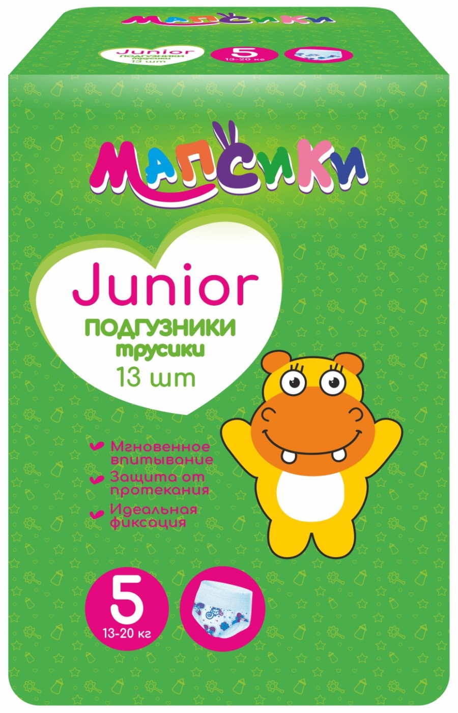 Мапсики подгузники-трусики junior 13-20кг N 13