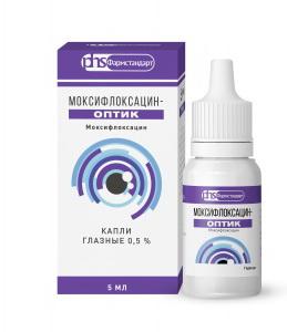 Моксифлоксацин-оптик капли гл 0,5% 5 мл