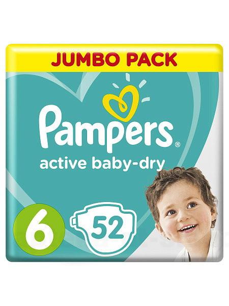 Подгузники Pampers Active Baby Dry 13-18 кг (размер 6) N 52