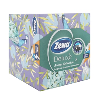 Zewa Deluxe салфетки бумажные косметические 3х слойные ароматизированные Aroma Collection N 60