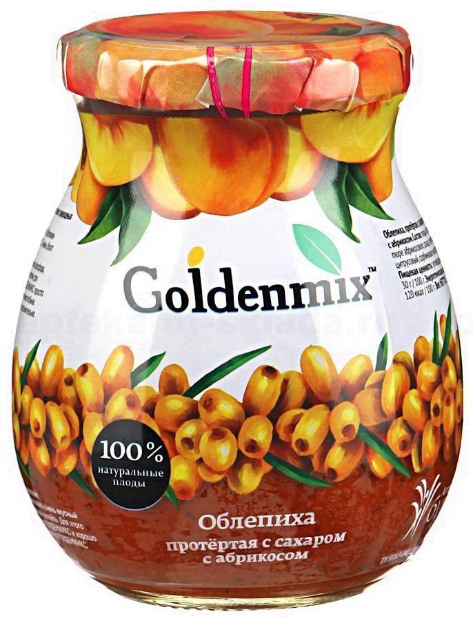Golden mix облепиха протертая с сахаром с абрикосом 220 г