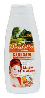 OvisOlio Овечье масло бальзам ополаскиватель для питания волос молоко с медом 400мл