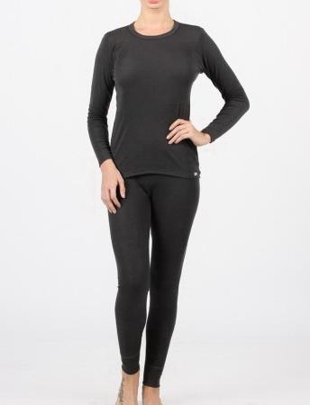 Термобелье женское р.48-50 (ICDWS-212-XL) футболка с длинным рукавом + леггинсы 100%шерсть джинс меланж