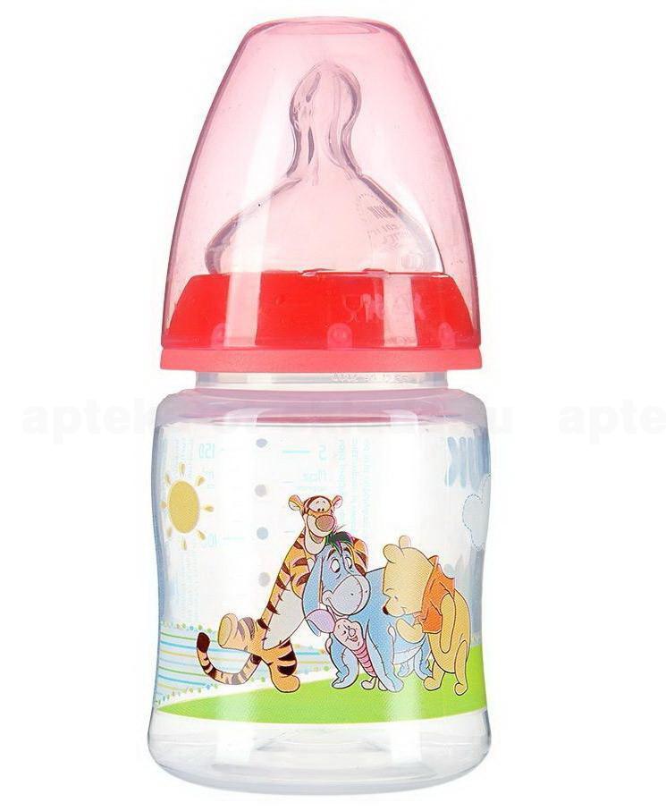 Nuk First Choice+ Disney медвежонок Винни бутылочка с силиконовой соской р М 0-6 мес 300 мл