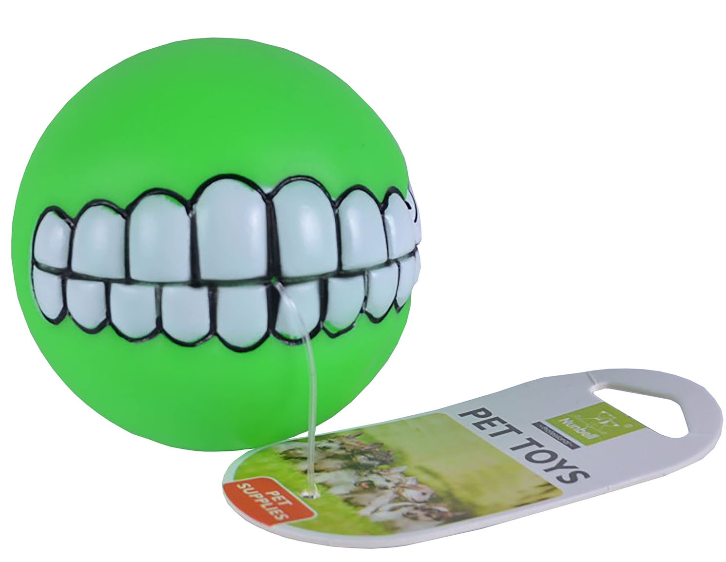 Игрушка-пищалка мяч для собак Nunbell микс 7.5см 30919-0253