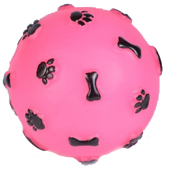 Игрушка-пищалка мяч для собак Nunbell микс 7см fema0365