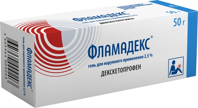 Фламадекс гель д/наружн прим-я 2.5% 50г N 1