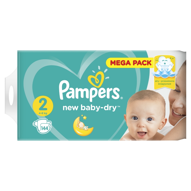 Подгузники Pampers new baby-dry р 2 (4-8 кг) N 144