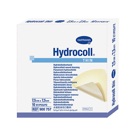 Hartmann Hydrocoll Thin повязка гидроколлоидная 7.5х7.5см N 10
