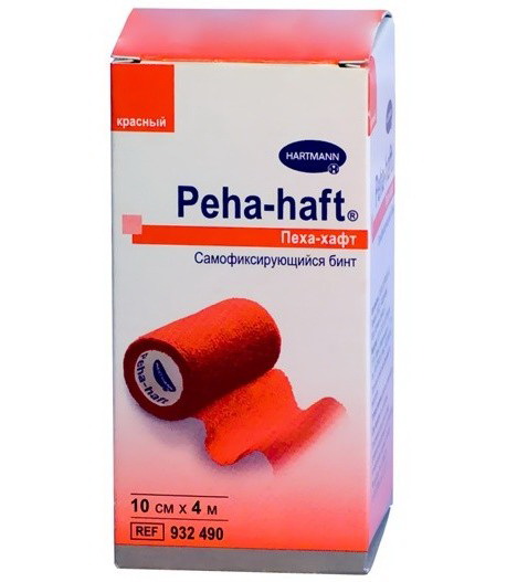 Hartman peha-haft бинт самофиксирующийся 10смх4м красный