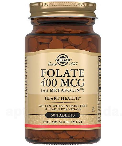 Солгар Фолат(метафолин) 400мкг тб 250мг N 50