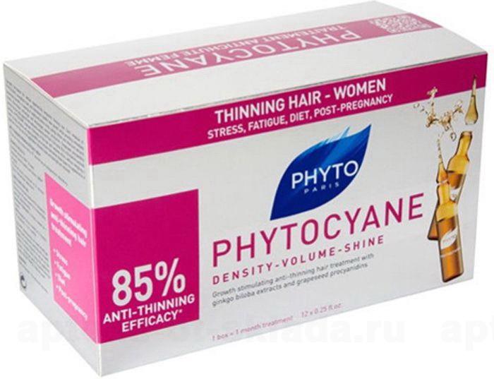 Phyto Фитоциан сыворотка против выпадения волос 7.5мл N 12