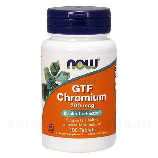 NOW GTF Chromium хром таб 382мг N 100
