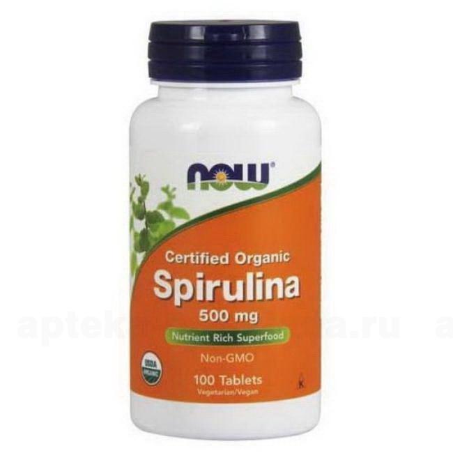 NOW Natural Spirulina спирулина натуральная тб 535.45мг N 100