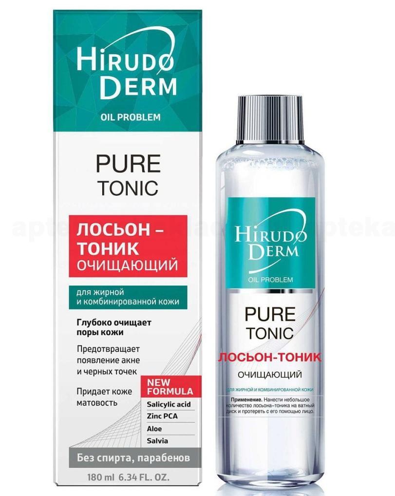 HirudoDerm лосьон-тоник очищающий для жирной и комбинированной кожи 180 мл